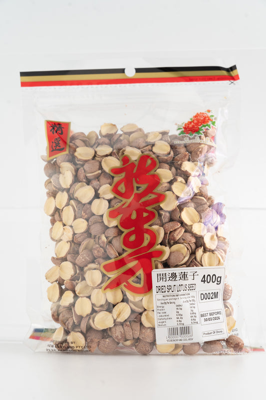 D002M  - Dried Split Lotus Seed 400g - 25 bags / 1CTN