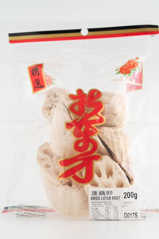 D017S  -  Dried Lotus Root 200g - 50 bags / 1CTN