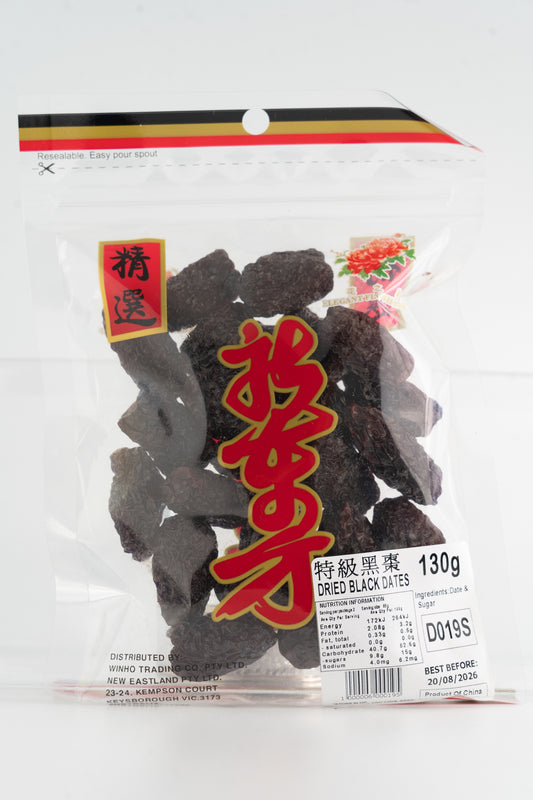 D019S  - Dried Black Date 130g - 50 bags / 1CTN