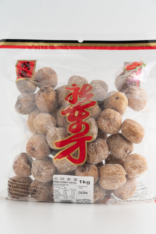 D020K  - Dried Honey Date 1kg- 25 bags / 1CTN