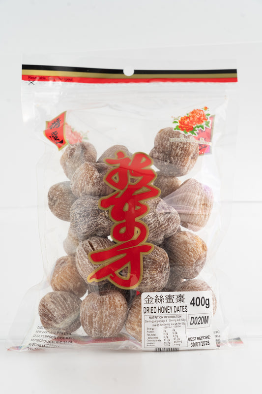 D020M  - Dried Honey Dates 400g - 25 bags / 1CTN