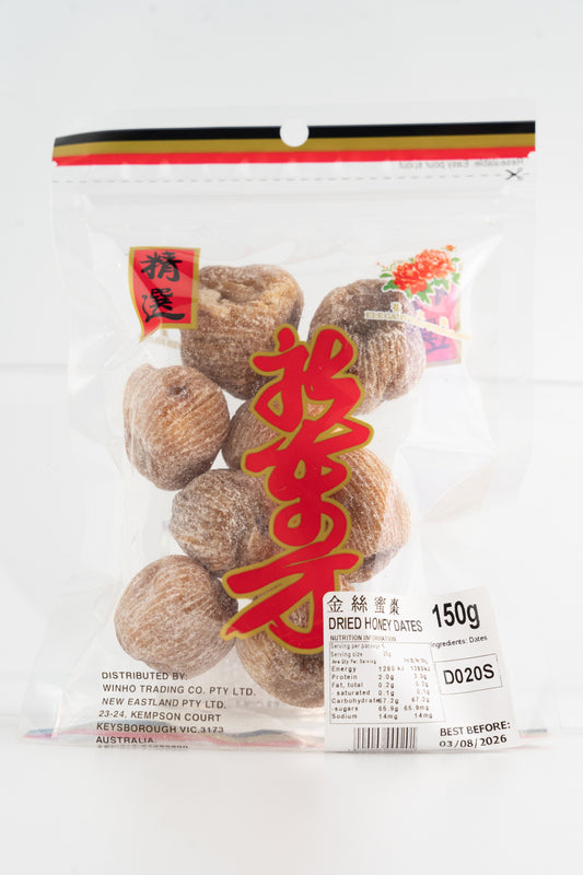 D020S  - Dried Honey Dates 150g - 50 bags / 1CTN