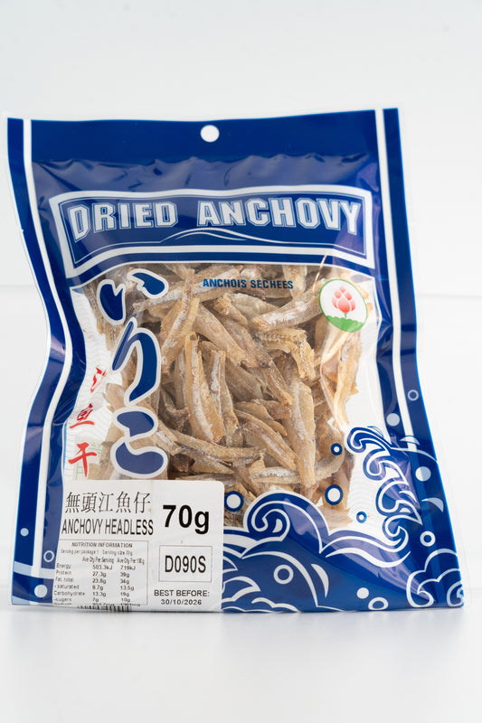 D090S  -  Anchovy Headless 70g - 50 bags / 1 CTN