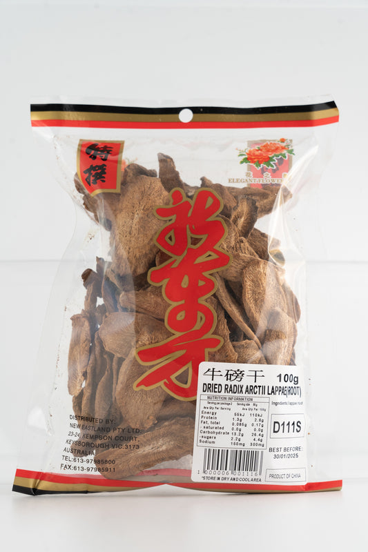 D111S  -  Dried Radix Arctil Lappae (root) 100g - 50 bags / 1 CTN
