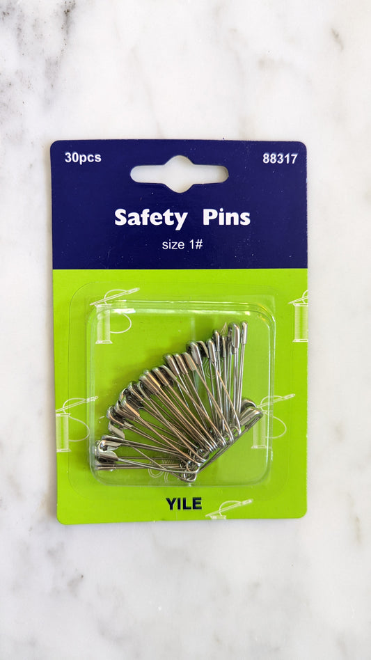 Safety Pins Size 1# (S) - 30pcs