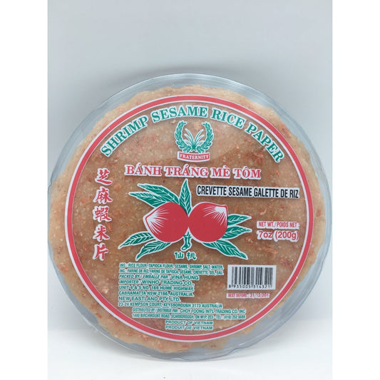 D201 Fraternity Brand - Shrimp Sesame Rice Paper 200g - 50 box / 1 CTN - New Eastland Pty Ltd - Asian food wholesalers