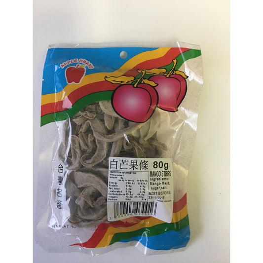 J001WS Apple brand - Mango Strips 80g - 10 packet / 1 Bag - New Eastland Pty Ltd - Asian food wholesalers