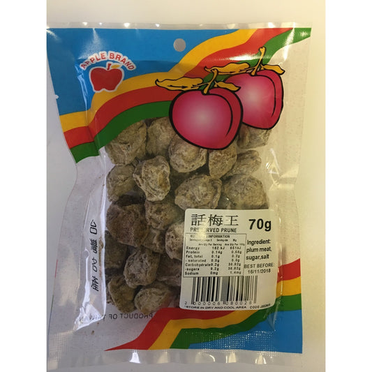 J002WS Apple brand - Preserved Prune 70g - 10 packet / 1 Bag - New Eastland Pty Ltd - Asian food wholesalers