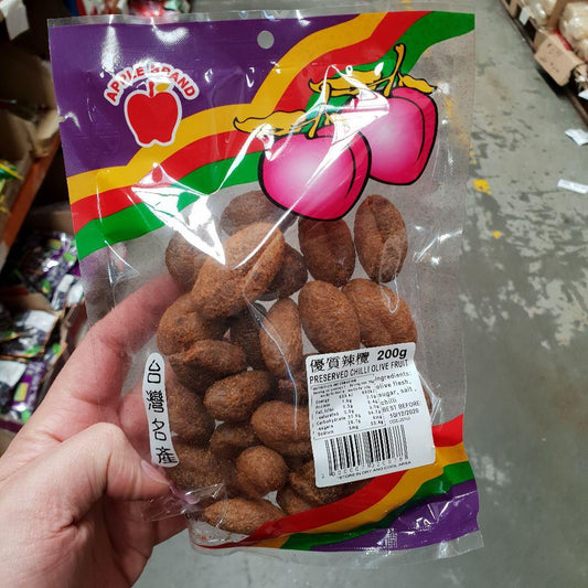J007KM Apple brand -chilli Olive 200g - 10 packet / 1 Bag - New Eastland Pty Ltd - Asian food wholesalers