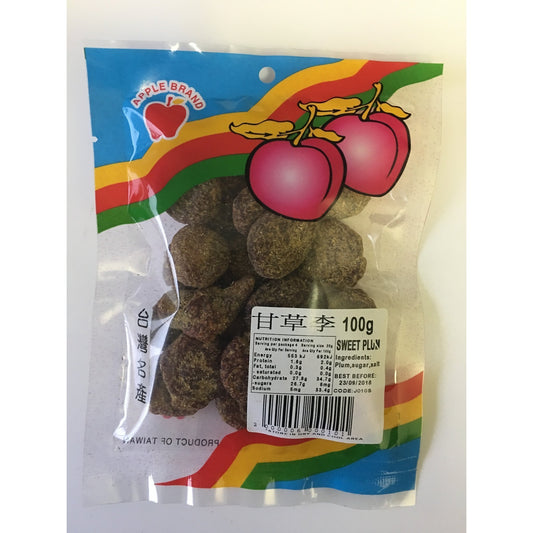 J010S Apple brand -Sweet Plum 100g - 10 packet / 1 Bag - New Eastland Pty Ltd - Asian food wholesalers