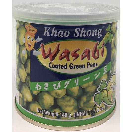 J051S Khao Shong brand-Wasabi Coated Green peas 140g - 24 tin / 1 CTN - New Eastland Pty Ltd - Asian food wholesalers