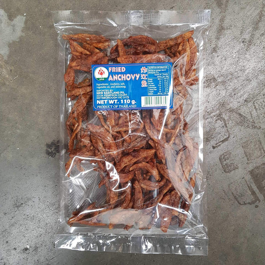 J058O Lotus Brand Fried Original Anchovy 110g - 100 PKT/1CTN - New Eastland Pty Ltd - Asian food wholesalers
