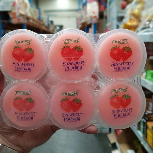J080S Cocon brand- Strawberry Pudding 80g x 6 cup - 16 Tray / 1CTN - New Eastland Pty Ltd - Asian food wholesalers