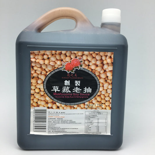 S063L Elegant Flower Brand -Mushroom Soy Sauce 1.79L -  6 bot / 1ctn - New Eastland Pty Ltd - Asian food wholesalers