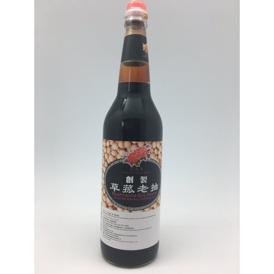 S063M Elegant Flower Brand - Mushroom Soy Sauce 600ml -  12 bot / 1ctn - New Eastland Pty Ltd - Asian food wholesalers