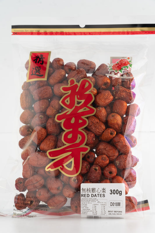 D018M New Eastland Brand - Dried Red Dates 300g - 25 bags / 1CTN