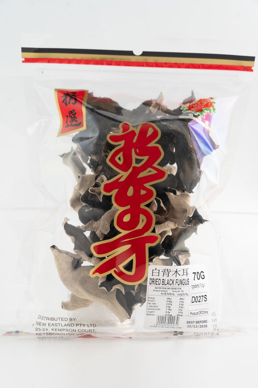 D027S New Eastland Pty Ltd - Dried Black Fungus 70g - 50 bags / 1 CTN