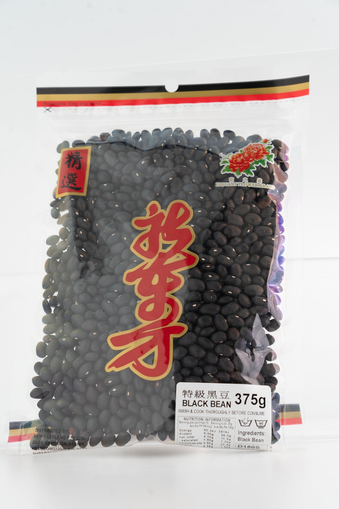 D180S New Eastland Pty Ltd - Black Bean 375g - 40 bags / 1 CTN