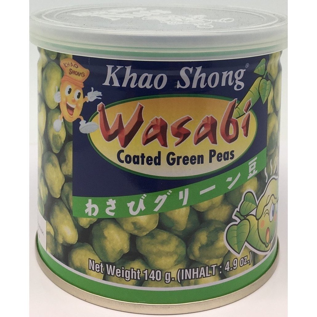 J051S Khao Shong brand-Wasabi Coated Green peas 140g - 24 tin / 1 CTN - New Eastland Pty Ltd - Asian food wholesalers