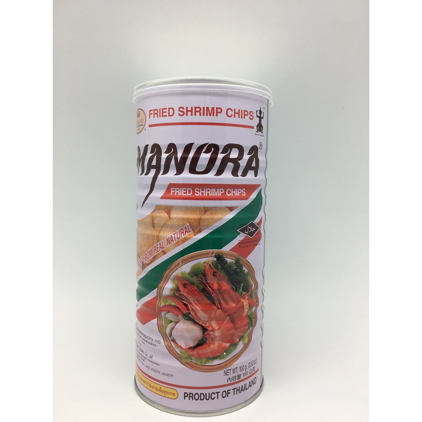 J067S Manora brand-Fried Shrimp Chips 100g - 12 tin / 1 CTN - New Eastland Pty Ltd - Asian food wholesalers