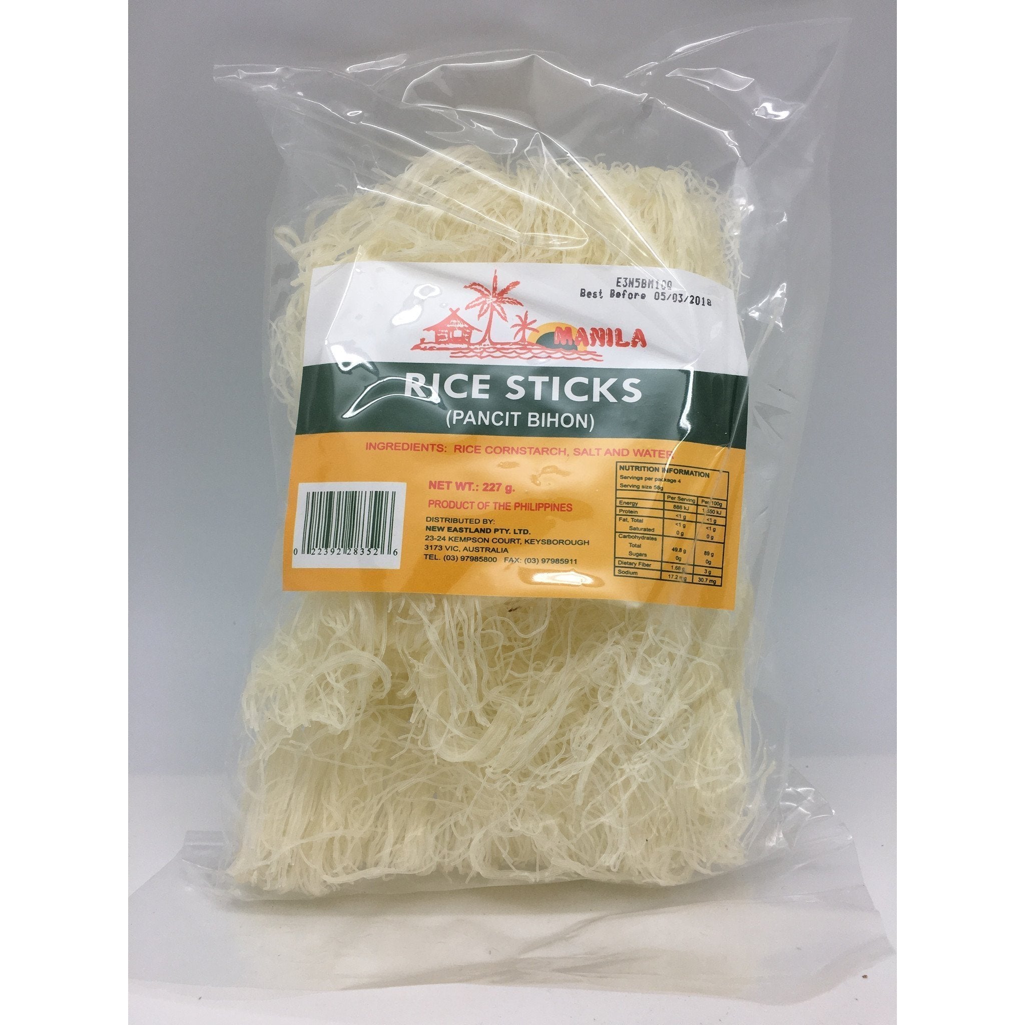 N030 Manila Brand - Rice Sticks 227g - 48 bags / 1CTN – New Eastland
