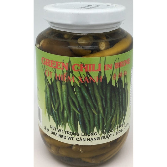 P043G Lotus Brand - Pickled Green Chilli in Brine 454g - 24 jar / 1 CTN - New Eastland Pty Ltd - Asian food wholesalers